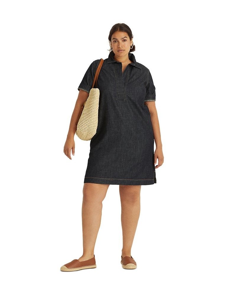 Plus Size Denim Shift Dress Jones Street Wash $60.45 Dresses