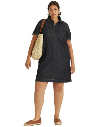 Plus Size Denim Shift Dress Jones Street Wash $60.45 Dresses