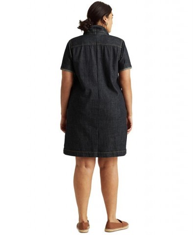 Plus Size Denim Shift Dress Jones Street Wash $60.45 Dresses