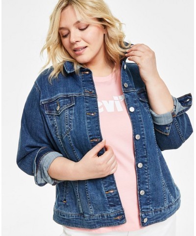 Plus Size Button-Down Original Denim Trucker Jacket Sweet Jane $43.20 Jackets