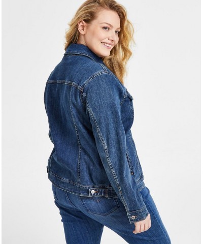 Plus Size Button-Down Original Denim Trucker Jacket Sweet Jane $43.20 Jackets