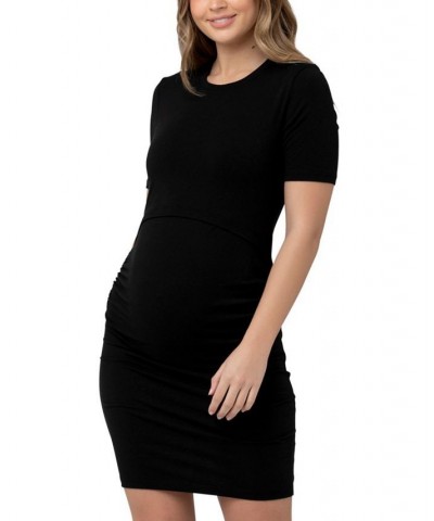 Organic Nursing Short Sleeve Dress Black $38.71 Dresses