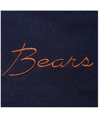 Women's Navy Chicago Bears Half-Sleeve Mock Neck T-shirt Navy $20.24 Tops