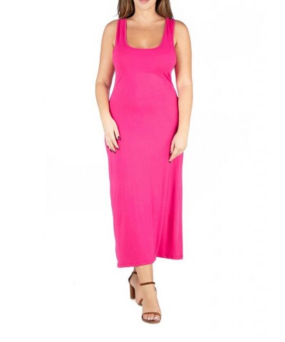 Plus Size Racerback Maxi Dress Pink $17.02 Dresses