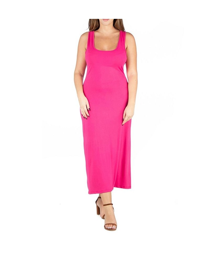 Plus Size Racerback Maxi Dress Pink $17.02 Dresses