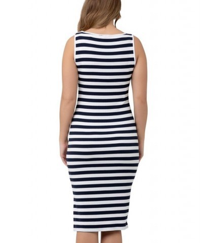 Lee Button Down Stripe Rib Dress Navy/White Navy / White $39.15 Dresses