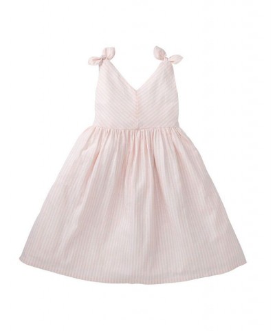 Mommy & Me Linen Bow Shoulder Dresses in Taupe and Blue Check Light pink stripe $29.98 Dresses