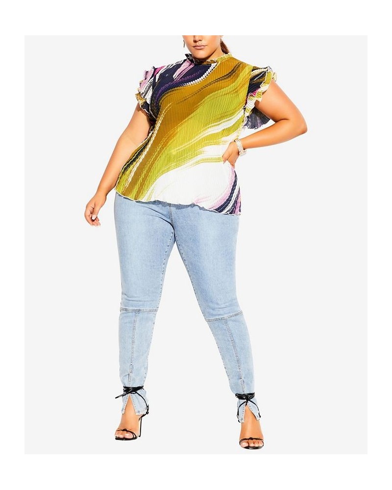 Trendy Plus Size Colour Wave Top Color Wave $41.08 Tops