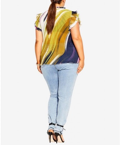 Trendy Plus Size Colour Wave Top Color Wave $41.08 Tops