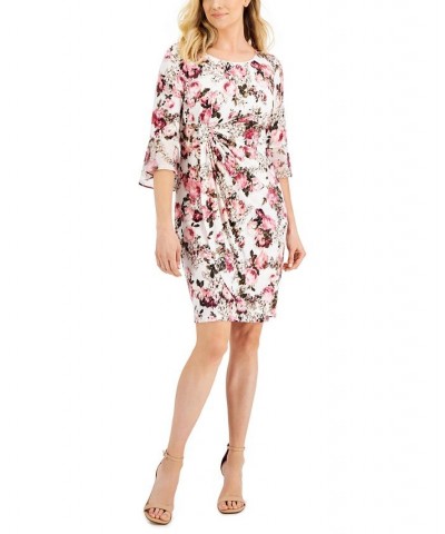 Petite 3/4-Sleeve Sheath Dress Rose $40.29 Dresses