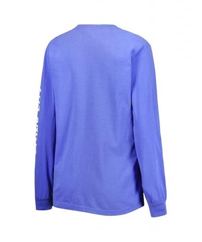 Women's Royal Los Angeles Dodgers Team Pigment Dye Long Sleeve T-shirt Royal $24.60 Tops