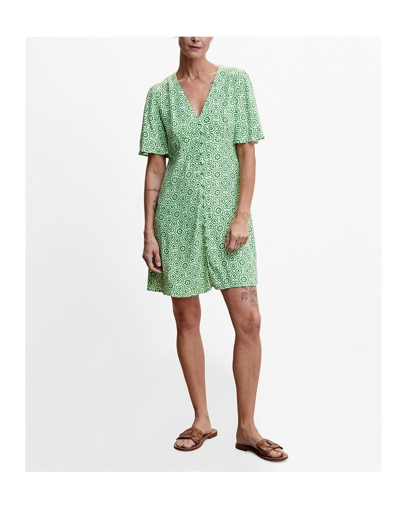 Women's Flowy Printed Dress Green $31.19 Dresses