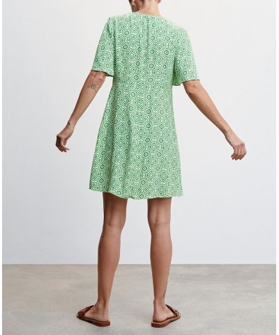 Women's Flowy Printed Dress Green $31.19 Dresses