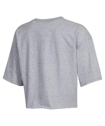 2022 NCAA Women's Men's Baseball College World Series Champions Locker Room Boyfriend Cropped T-shirt Heathered Gray $16.00 Tops