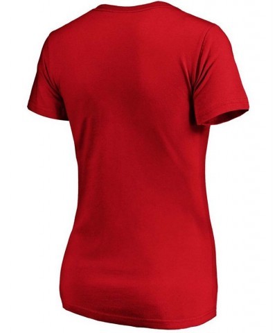 Plus Size Red Maryland Terrapins Primary Logo V-Neck T-shirt Red $19.59 Tops