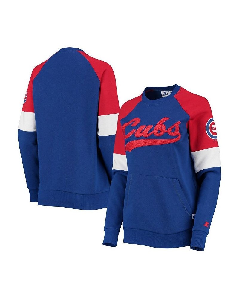 Women's Royal and Red Chicago Cubs Playmaker Raglan Pullover Sweatshirt Royal, Red $39.74 Sweatshirts