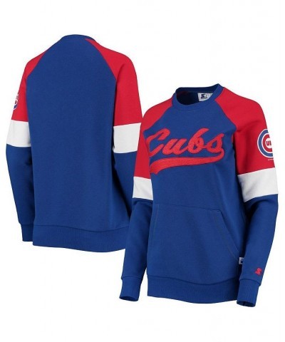 Women's Royal and Red Chicago Cubs Playmaker Raglan Pullover Sweatshirt Royal, Red $39.74 Sweatshirts