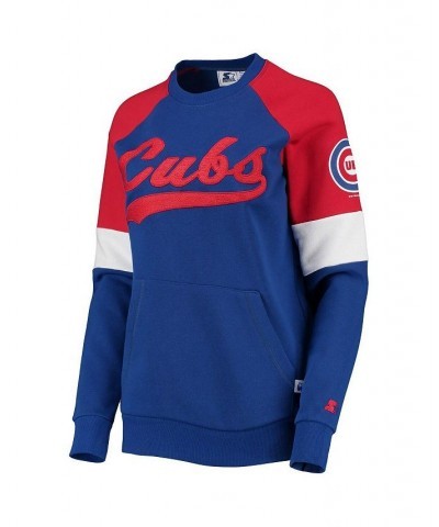 Women's Royal and Red Chicago Cubs Playmaker Raglan Pullover Sweatshirt Royal, Red $39.74 Sweatshirts