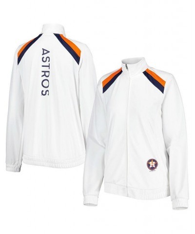 Women's White Houston Astros Red Flag Full-Zip Track Jacket White $43.34 Jackets