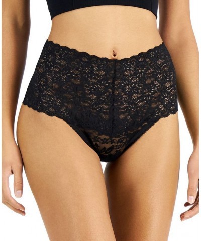 Women's High Waist Lace Thong Red $9.00 Panty