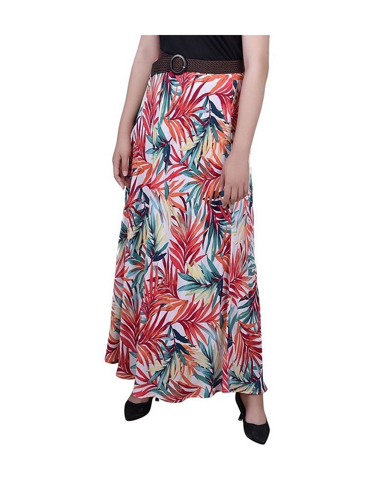 Petite Printed Chiffon Belted Maxi Skirt Cloud Dancer $12.80 Skirts