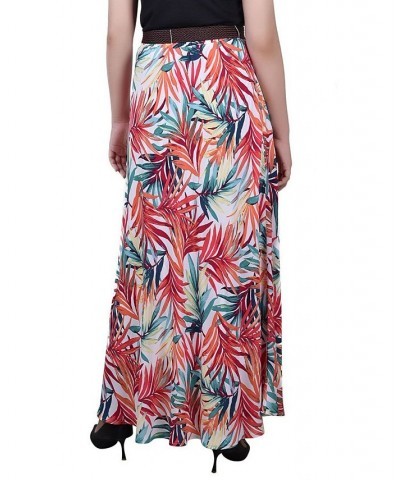 Petite Printed Chiffon Belted Maxi Skirt Cloud Dancer $12.80 Skirts