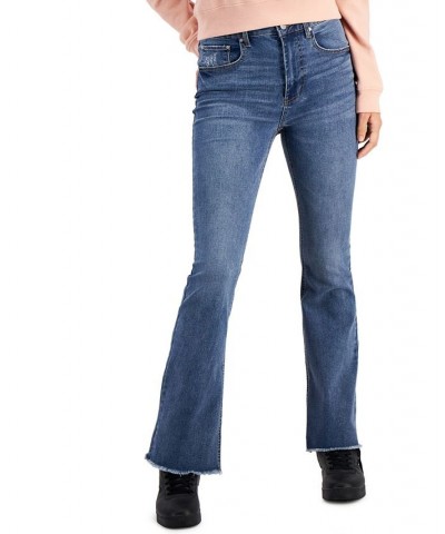 Juniors' High Rise Flare Jeans Blue $12.40 Jeans