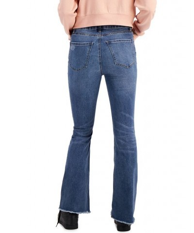 Juniors' High Rise Flare Jeans Blue $12.40 Jeans