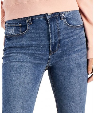 Juniors' High Rise Flare Jeans Blue $12.40 Jeans