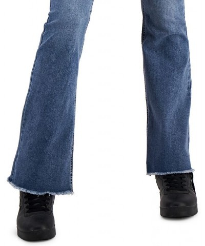 Juniors' High Rise Flare Jeans Blue $12.40 Jeans