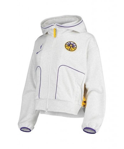 Women's Gray Los Angeles Sparks Performance Full-Zip Hoodie Gray $46.20 Sweatshirts