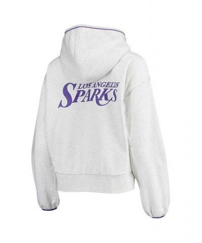 Women's Gray Los Angeles Sparks Performance Full-Zip Hoodie Gray $46.20 Sweatshirts