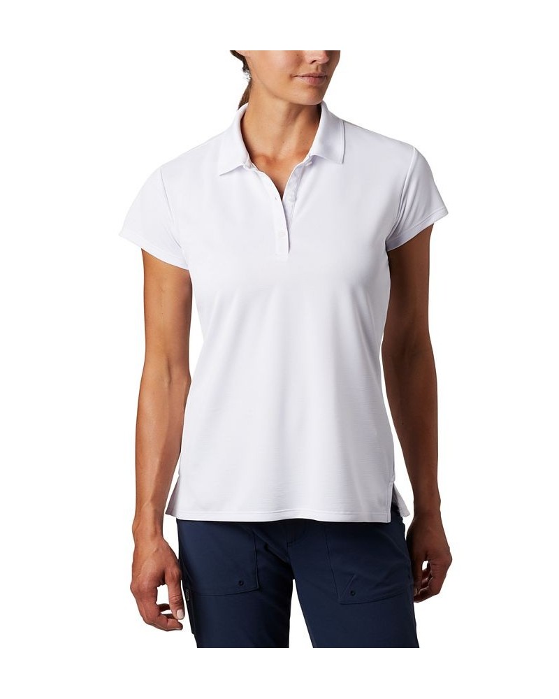 Women's PFG Polo T-Shirt White $24.30 Tops