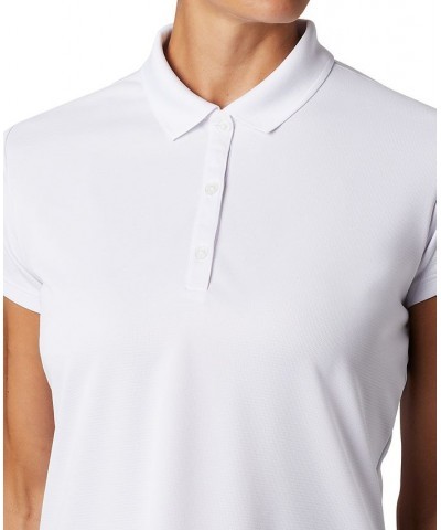 Women's PFG Polo T-Shirt White $24.30 Tops