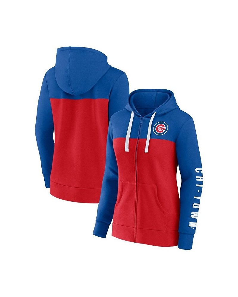 Women's Branded Royal Red Chicago Cubs Take The Field Colorblocked Hoodie Full-Zip Jacket Royal, Red $40.00 Jackets