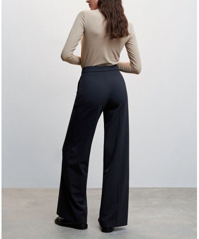 Women's Side Buttons Pants Navy $45.00 Pants