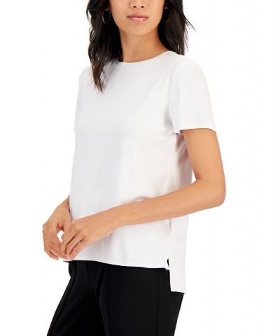Women's Crewneck T-Shirt White $15.67 Tops