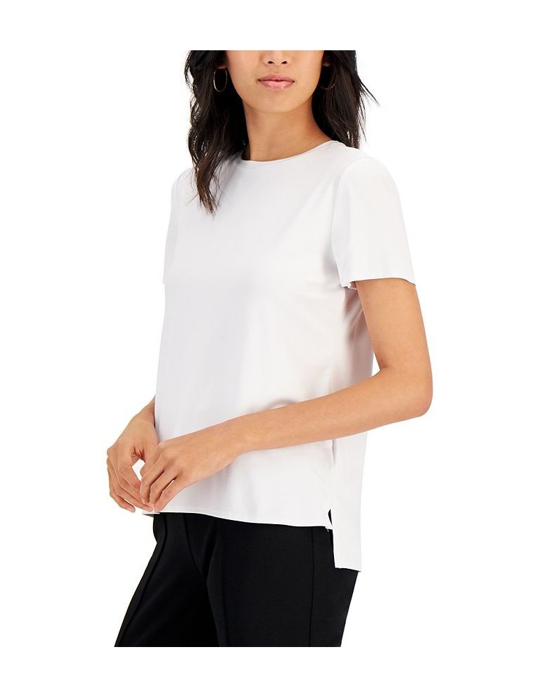 Women's Crewneck T-Shirt White $15.67 Tops