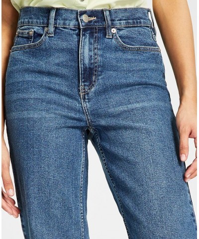 Women's Ribbed Cap-Sleeve Polo Top & High-Rise Straight-Leg Jeans Marrakech $29.85 Jeans