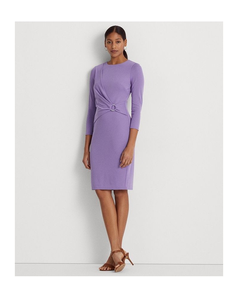 Women's Jersey Three-Quarter-Sleeve Dress Purple $39.60 Dresses