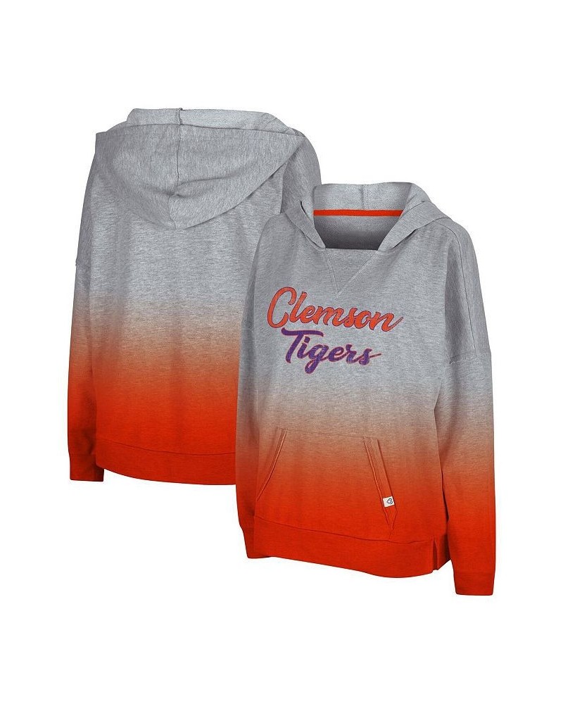 Women's Heathered Gray Clemson Tigers On Wednesdays Dip-Dye Pullover Hoodie Heathered Gray $24.00 Sweatshirts