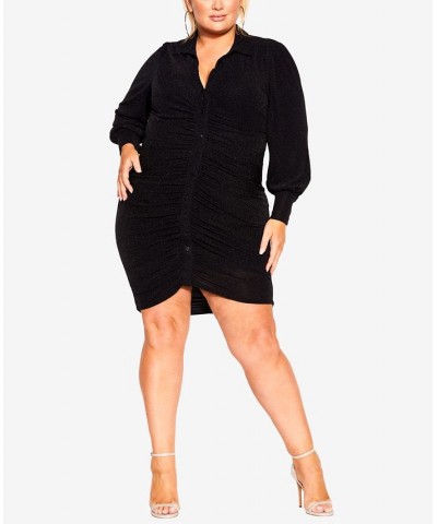 Trendy Plus Size Chloe Long Sleeve Dress Black $62.55 Dresses