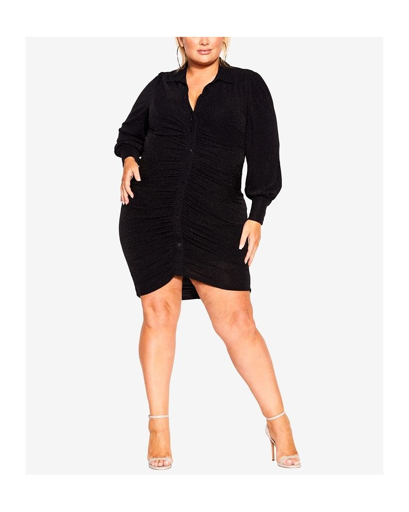 Trendy Plus Size Chloe Long Sleeve Dress Black $62.55 Dresses