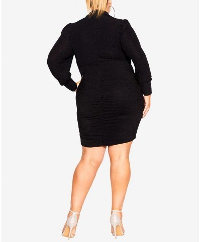 Trendy Plus Size Chloe Long Sleeve Dress Black $62.55 Dresses