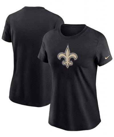 Women's Black New Orleans Saints Logo Essential T-shirt $18.00 Tops