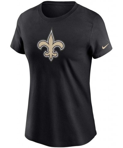 Women's Black New Orleans Saints Logo Essential T-shirt $18.00 Tops