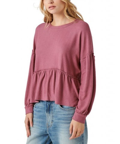 Women's Cloud Jersey Babydoll Top Brown $39.75 Tops