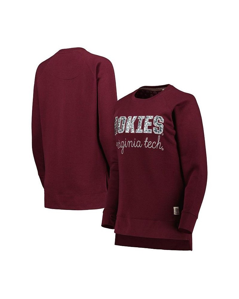 Women's Maroon Virginia Tech Hokies Steamboat Animal Print Raglan Pullover Sweatshirt Maroon $34.30 Sweatshirts