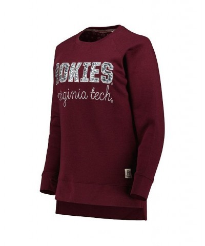 Women's Maroon Virginia Tech Hokies Steamboat Animal Print Raglan Pullover Sweatshirt Maroon $34.30 Sweatshirts