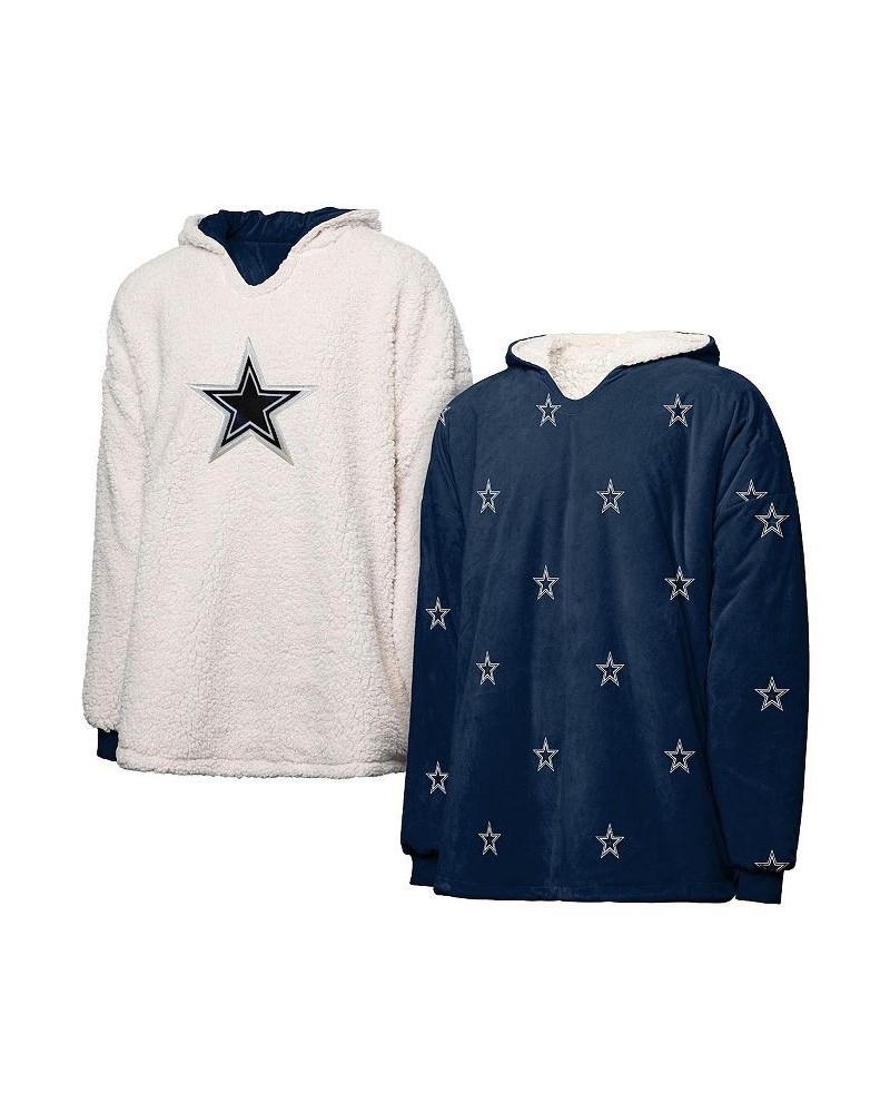 Women's Dallas Cowboys Repeat Print Reversible Hoodeez Navy $39.90 Sweatshirts